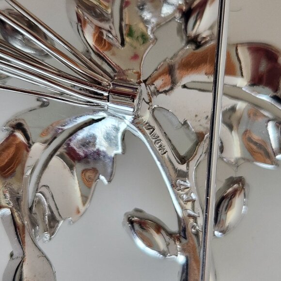 EARLY 1950 RARE VINTAGE BOUCHER FOR AVON OF BELLEVILLE RHINESTONE FLOWER BROOCH - Picture 6 of 9